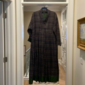 Maku green and navy plaid jacket (bw)